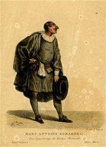 Marc Antoine Romagnezi dans le personnage du docteur Balouard (BM 1871,1209.2527)