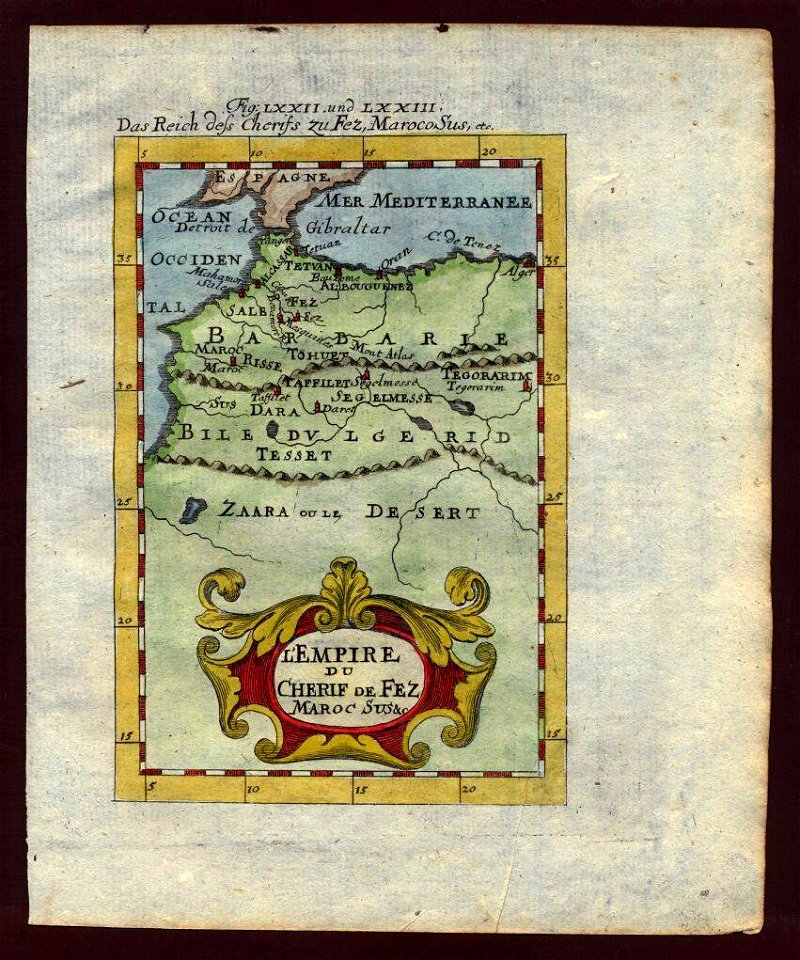 Map of Morocco, 1719