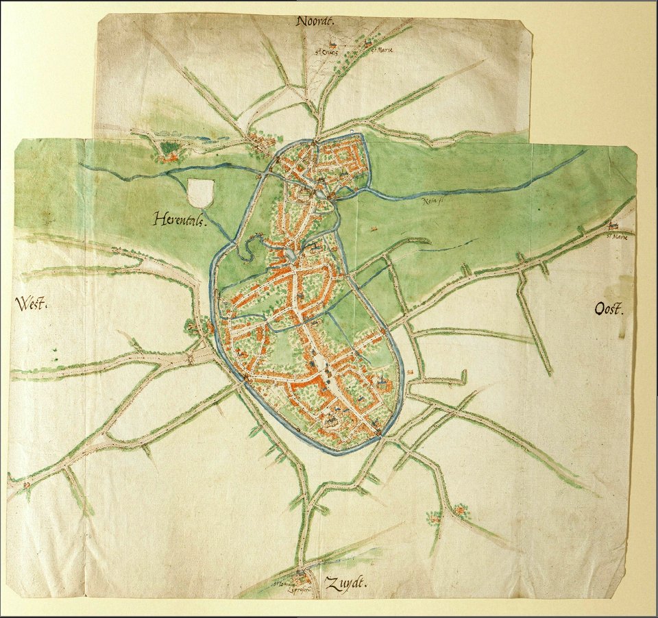 Map of Herentals by Jacob van Deventer