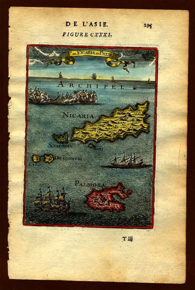Map of Nicaria and Patmos, 1683