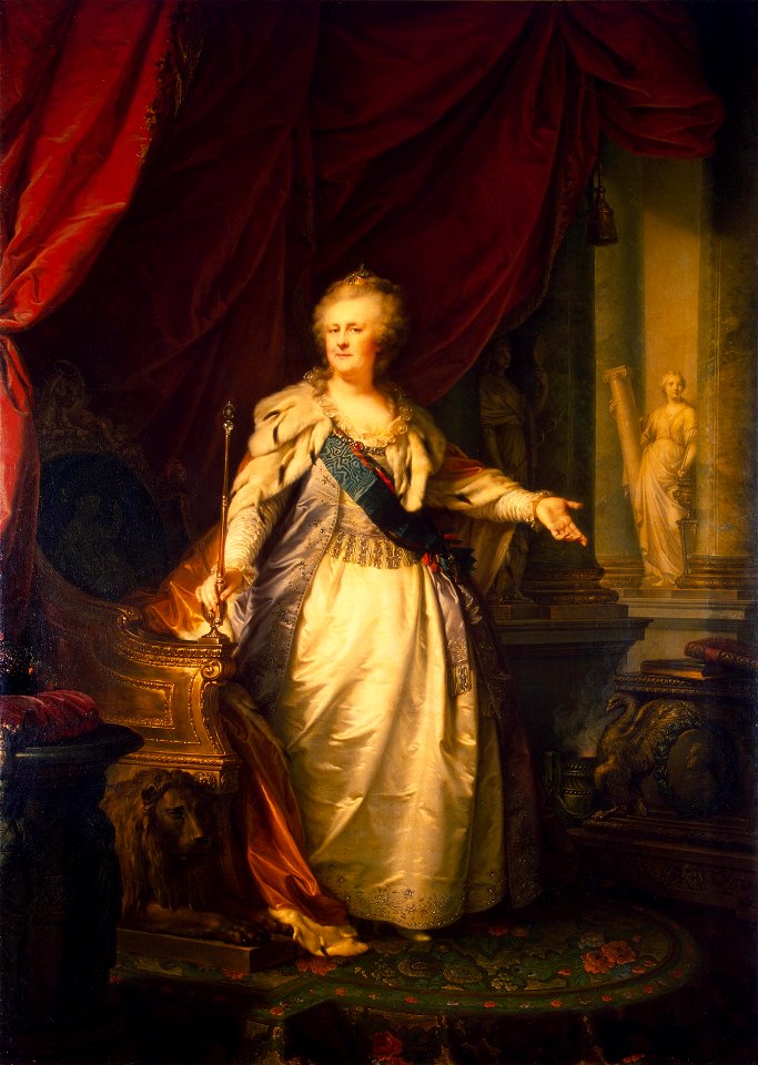 Catherine II by J.B.Lampi (1793, Hermitage)