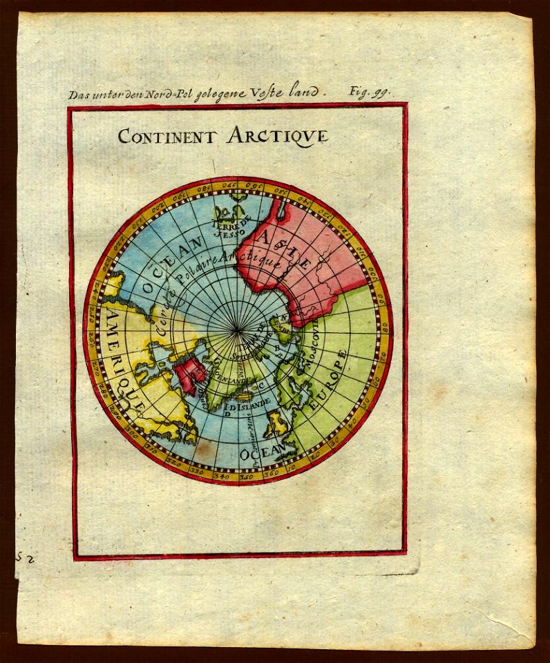 Map of the northern polar regions, 1719 - Traditional visual art under ...