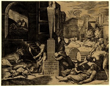 Marcantonio - A plague scene, H,3.47