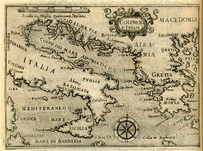 Map of Italy, the Ionian islands and Continental Greece - Zuallart Jean - 1587