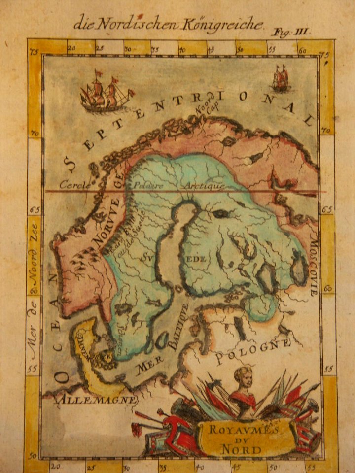 Map of Norway, etc., c.1700