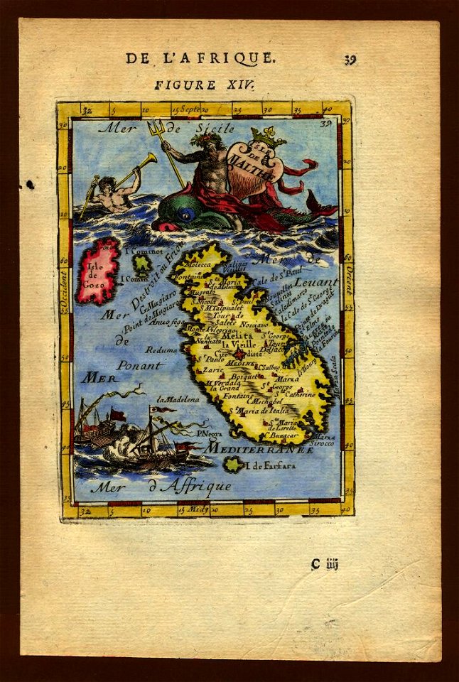 Map of Malta, 1683