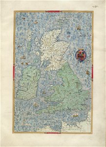 Map of the British Isles. HM 160. William Bowyer. Heroica Eulogia. England, 1567