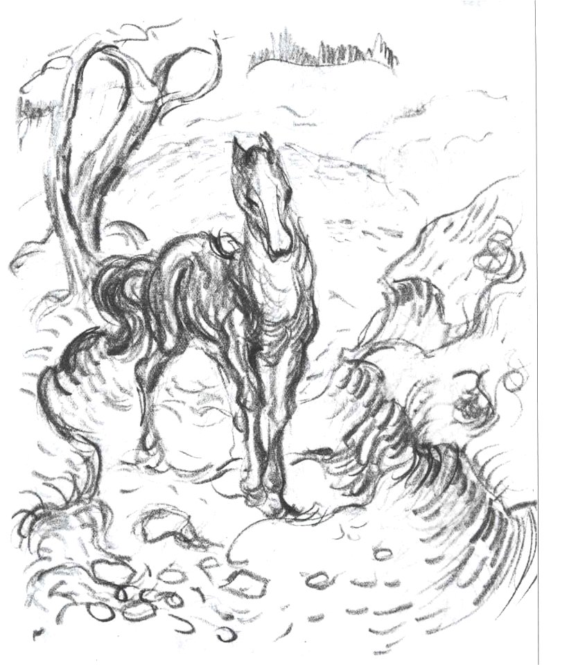 Marc - Pferd in Landschaft