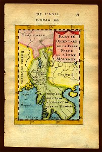 Map of Southeast Asia, 1683b. Free illustration for personal and commercial use.