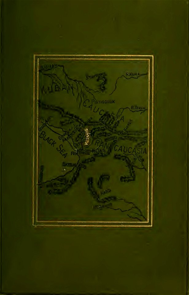 Map of Svaneti among the Caucasus, 1883