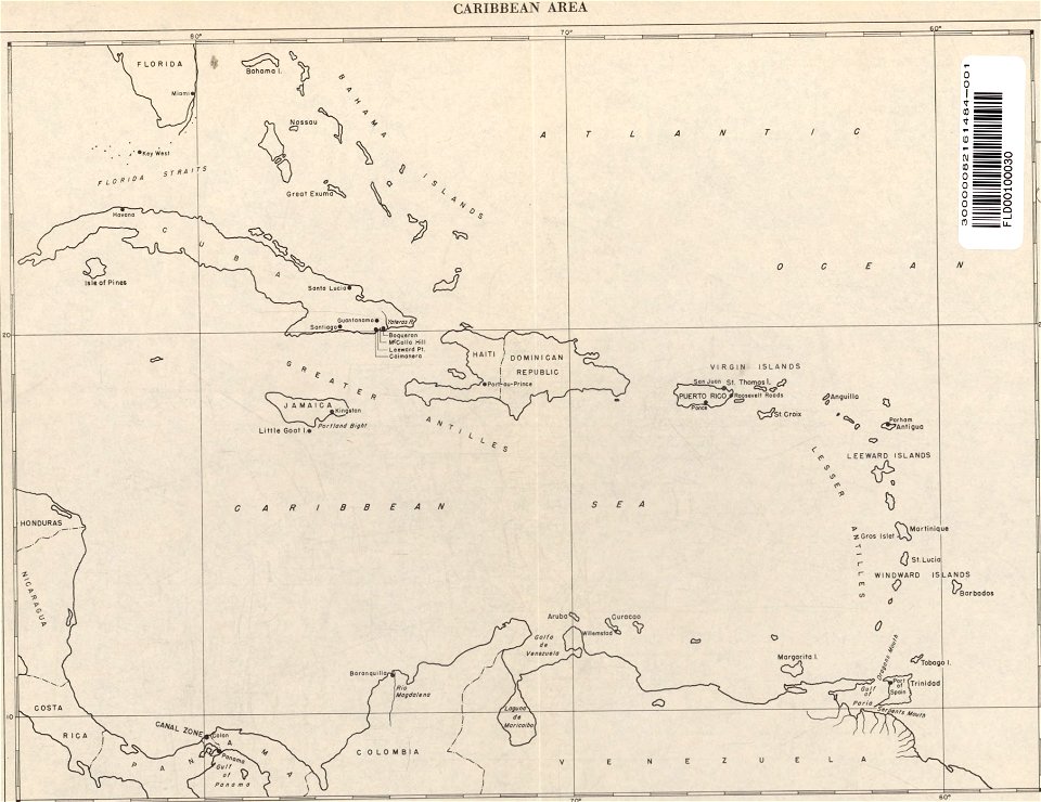 Map of the Caribbean Area