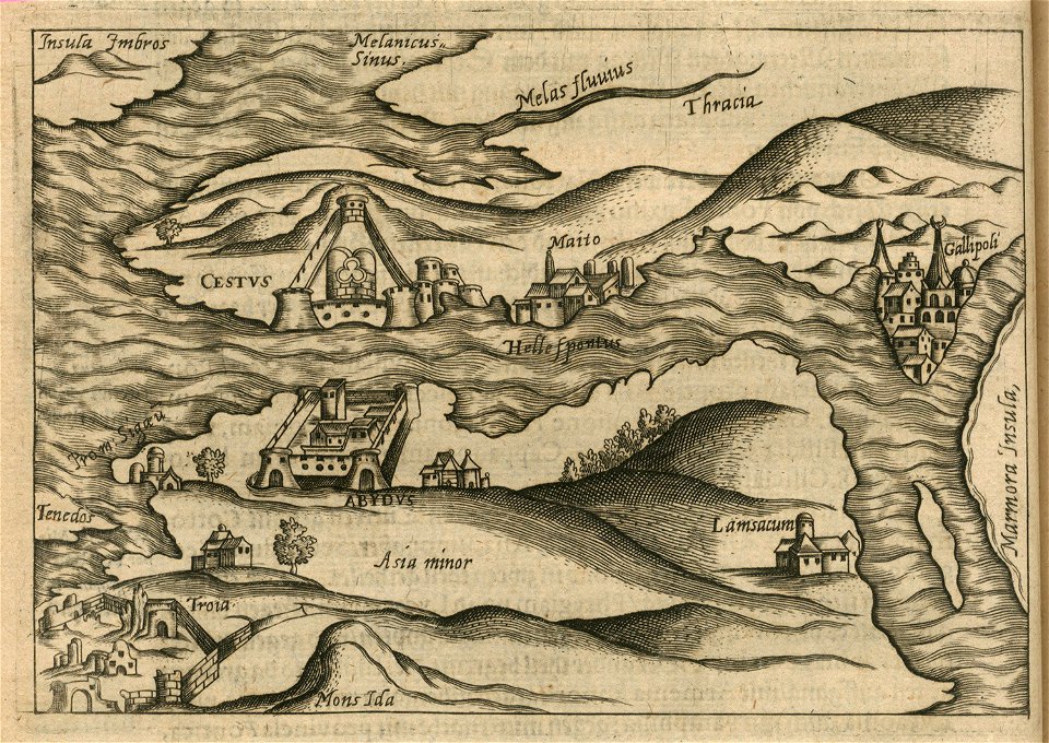 Map of the Dardanelles - Breuning Von Buchenbach Hans Jacob - 1612