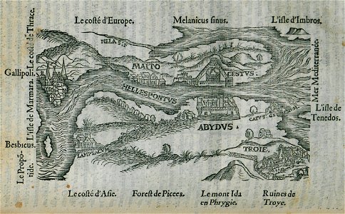 Map of the Dardanelles - Belon Pierre - 1554