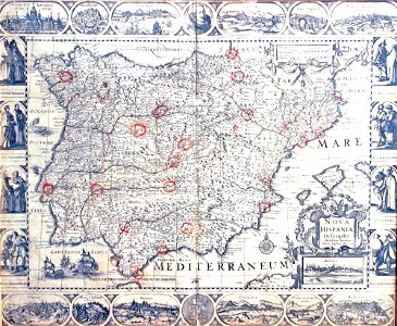 Map Of Spain, 1690, by Nicolaes Visscher