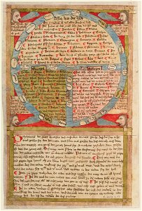 Mappemonde terrestre - verso du Saint Florian