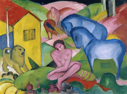 Franz Marc - Der Traum - Google Art Project. Free illustration for personal and commercial use.