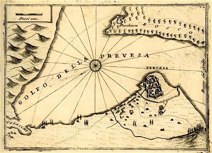 Map of Preveza with Buca fortress - Coronelli Vincenzo - 1688