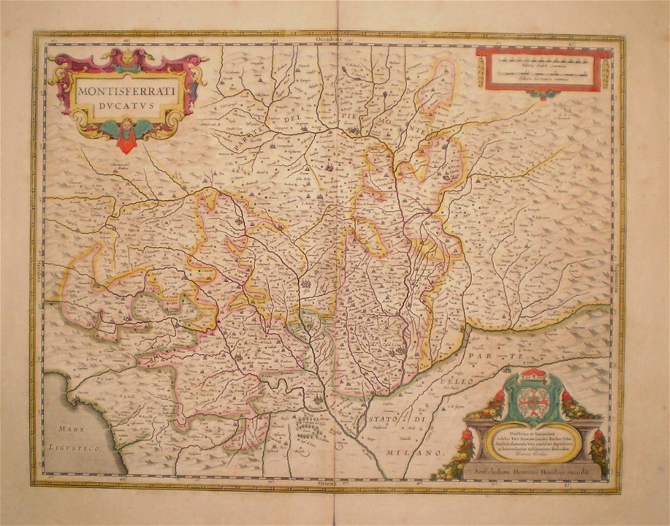 Mappa del ducato del Monferrato