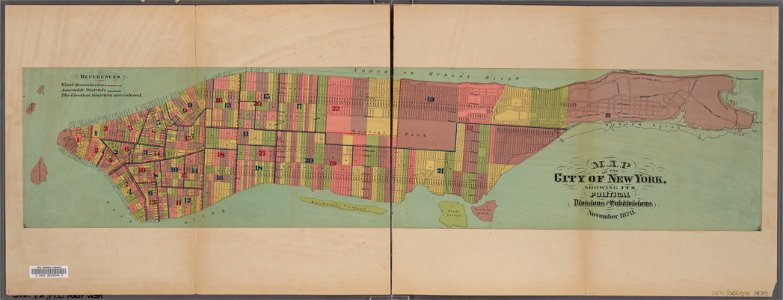 Map of the City of New York, Political Divisions and Subdivisions, 1870