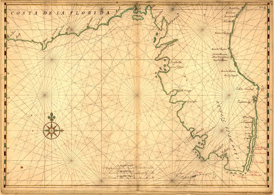Map of the Peninsula of Florida. LOC 2003629547