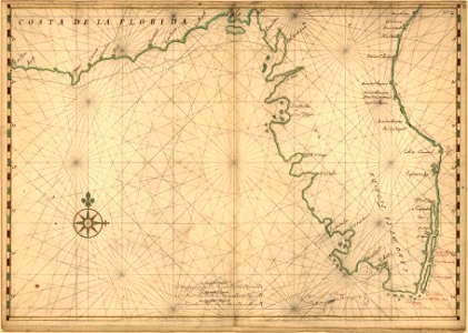Map of the Peninsula of Florida. LOC 2003629547
