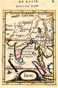 Map of South and Southeast Asia, 1683. Free illustration for personal and commercial use.