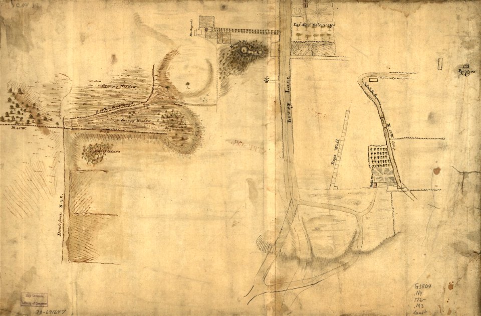 Map showing the Bowery Lane area of Manhattan. LOC 73691647
