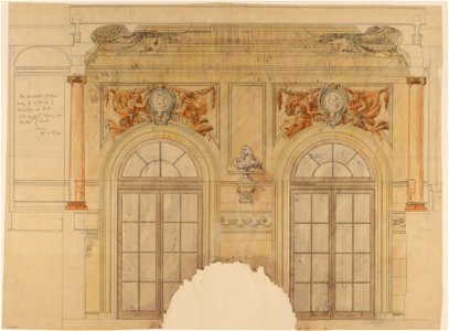 Marble House, William Kissam Vanderbilt house (Newport, Rhode Island). Interior wall details. Elevation LCCN2013648229