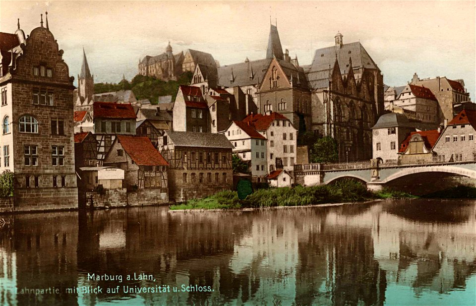 Marburg Stadtansicht von Weidenhausen um 1910 Zeno AK06724a