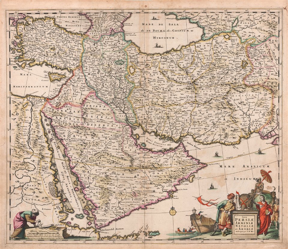 Map of the region bounded by the Saudi Peninsula, Red Sea