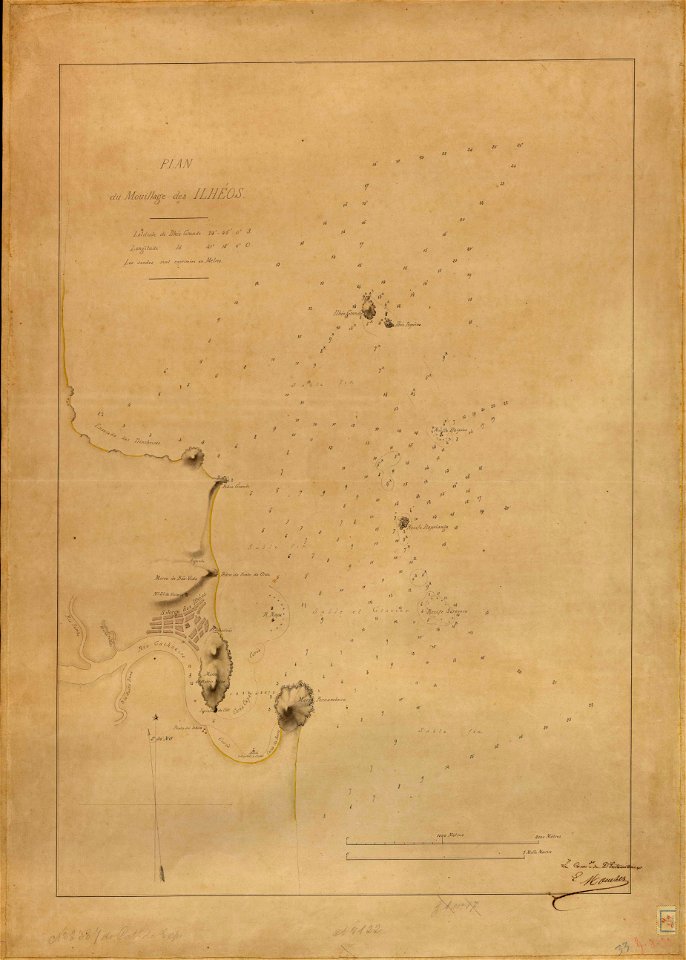 Mapa do porto de Ilhéus 1859