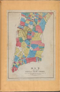 Map of the City of New York, high water line, farms and estates