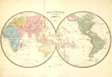 Mappemonde par A. Vuillemin publiée par Combette éditeur - Fonds Ancely - B315556101 A LEVASSEUR 103
