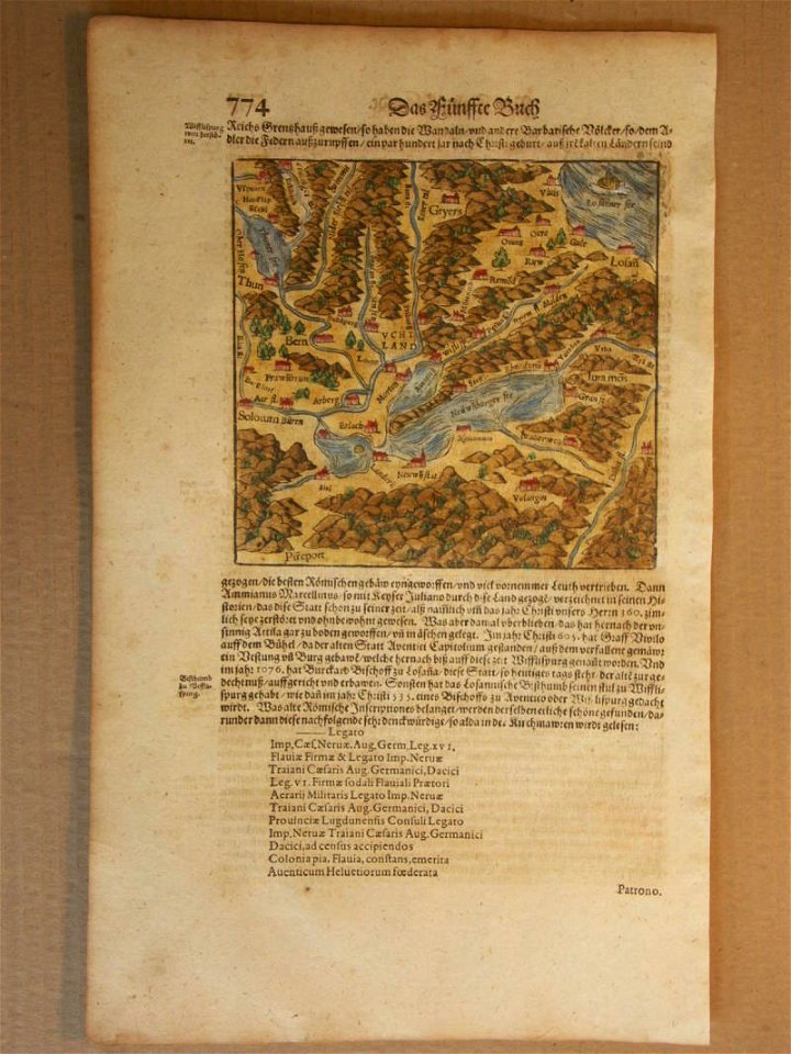 Map of Western Switzerland (1600)