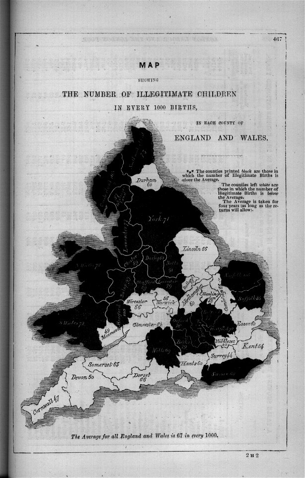 Map showing the number of illegitimate children
