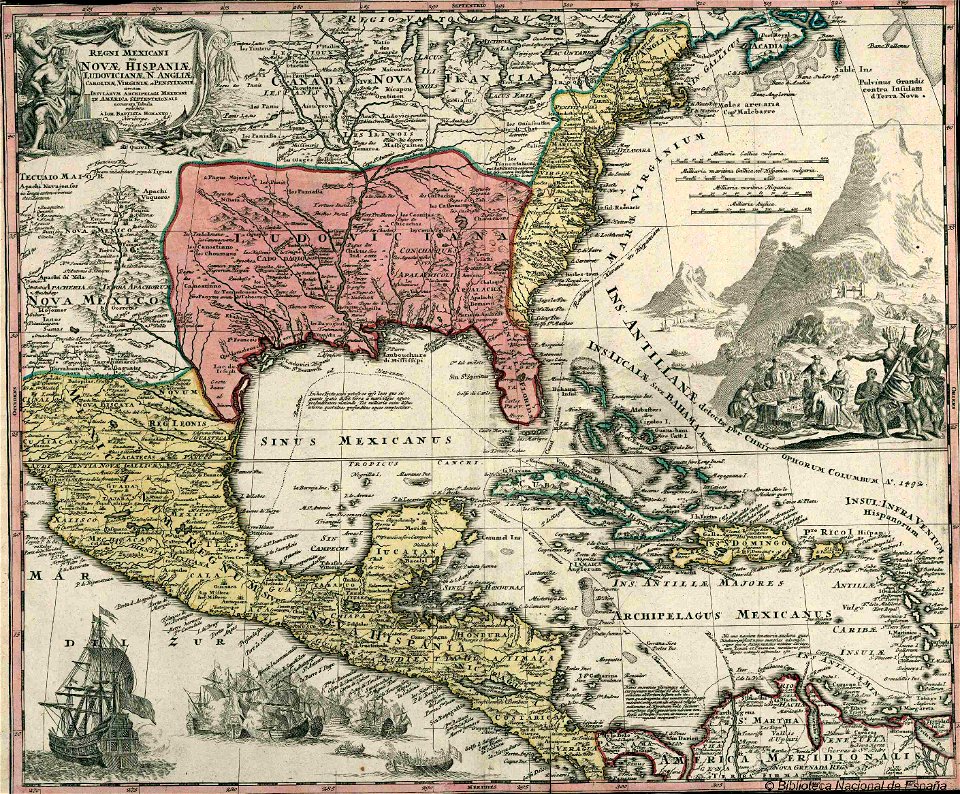 Mapa Caribe 1720 - Free Stock Illustrations | Creazilla