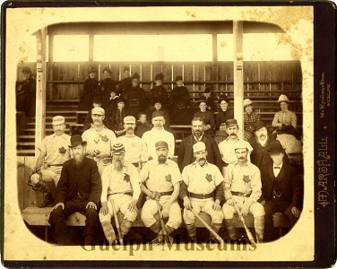 Maple Leaf Baseball Team, 1874. Free illustration for personal and commercial use.