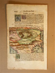 Map of Transylvania, Romania (small) (1600). Free illustration for personal and commercial use.