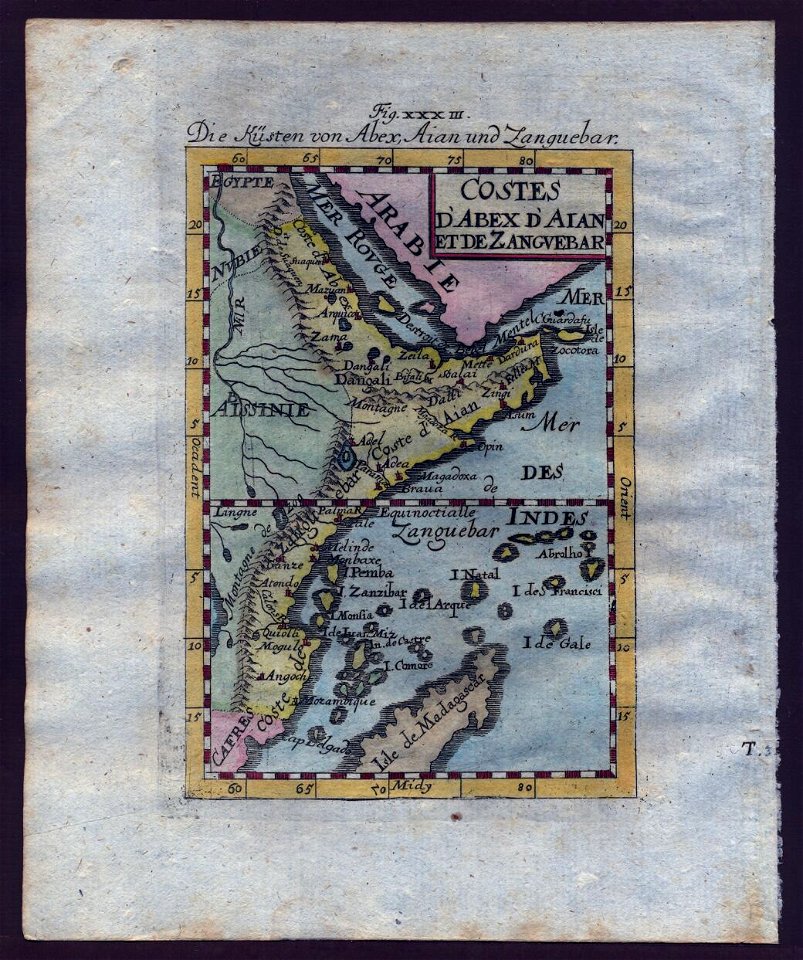 Map of Zanzibar, 1719