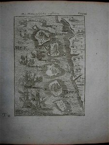 Map of the Moluccas, 1718. Free illustration for personal and commercial use.
