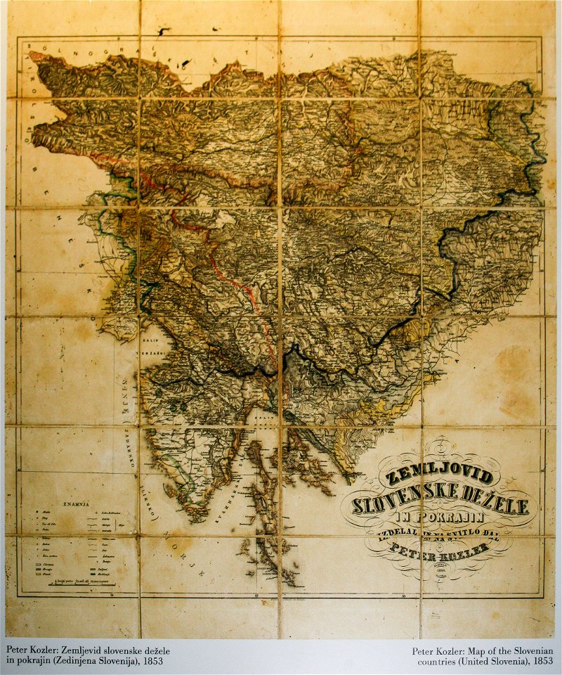 Map of the Slovene lands in the National Museum of Slovenia