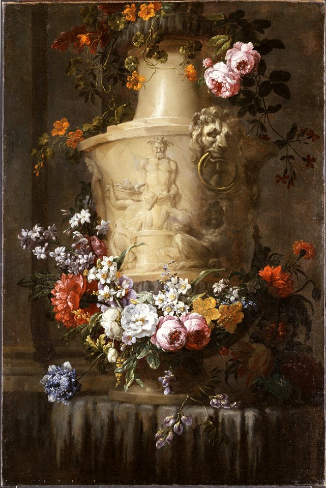 Marble Vase with Garland of Flowers (Jean-Baptiste Monnoyer) - Nationalmuseum - 18714