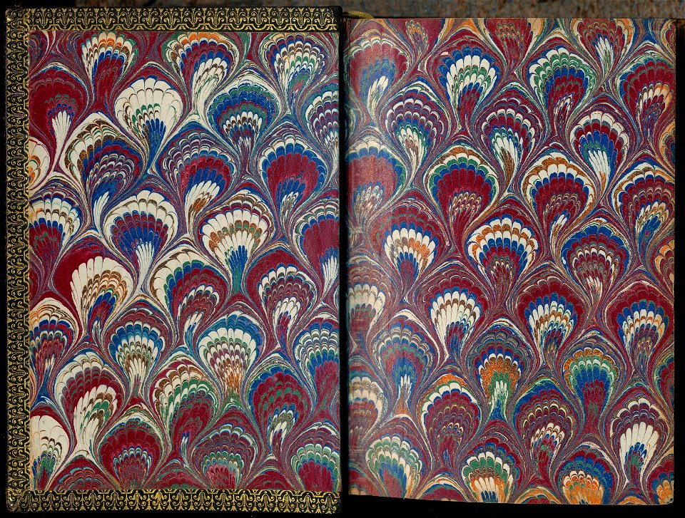 Marbled endpaper from Die Nachfolge Christi ed. Ludwig Donin (Vienna ca. 1875) 500ppi