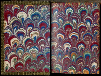 Marbled endpaper from Die Nachfolge Christi ed. Ludwig Donin (Vienna ca. 1875) 500ppi. Free illustration for personal and commercial use.