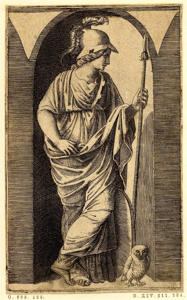 Marcantonio - Apollo, Minerva and the Muses, H,2.34