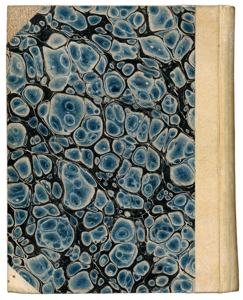 Marbled paper from cover of Plutarch, Moralia ed. Bähr vol. I (1829). Free illustration for personal and commercial use.