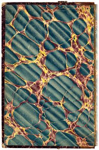 Marbled endpaper from a copy of Horace, Œuvres, traduction de M. Goupy, Paris 1843