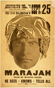 Marajah peer of mystic seers - he sees, knows, tells all. LCCN2014635613
