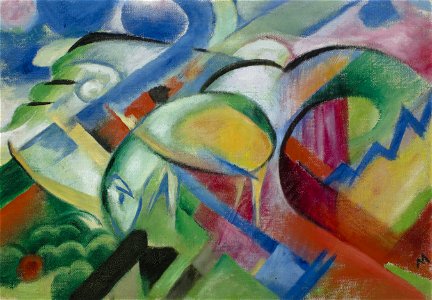 Franz Marc - The Sheep - Google Art Project. Free illustration for personal and commercial use.