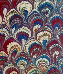 Marbled endpaper from Die Nachfolge Christi ed. Ludwig Donin (Vienna ca. 1875) 500ppi (cropped)